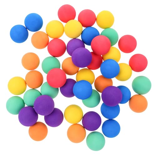 LRXIYODE Bolas de Esponja EVA Suaves 4 CM Mezcla de Colores 48 Piezas para Juegos Interiores y Exteriores Rellenos para Bolsas de Fiesta Infantiles Unisex Juguetes Ligeros para