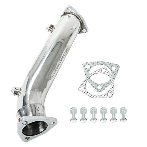 Stainless Steel Turbo Exhaust Downpipe w/Gasket + O2 Insert Fit For 97-05 Audi A4 B5/B6 VW PASSAT 1.8T