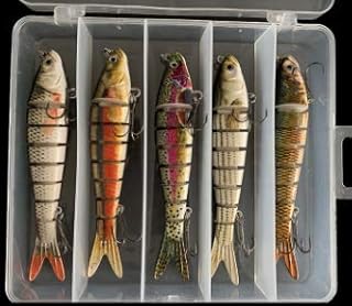 Sneaky Paws 8 Jointed Fishing Lure for Bass, Perch, Pike (Combo A)
