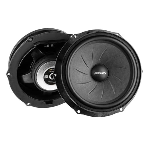 ETON UG VAG 180 – Kraftvoller 18 cm / 7 Zoll Tiefmitteltöner, kompatibel mit VW, Seat, Skoda Fahrzeugen, Plug & Play Langhub Autolautsprecher, 1 Paar