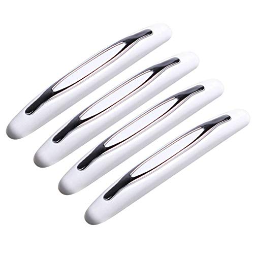 Puerta del Coche Borde Protector de la Etiqueta engomada de Las Tiras con Fuerte Adhesivo, Anti-colisión, Anti-fricción, para Vehículo Automotor SUV Camión 4Pcs/Set (Blanco)