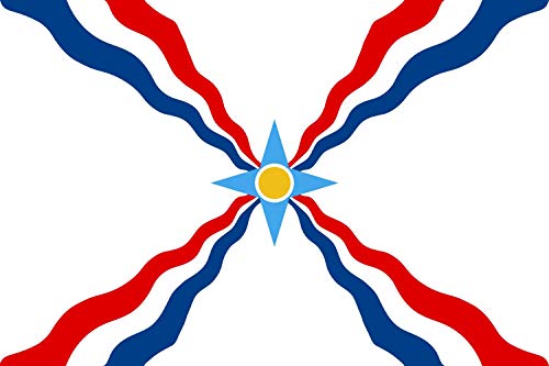 Drapeau Assyrien wartime inversé pour honorer l'héritage et l'histoire