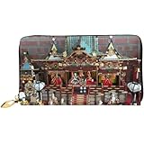 [YINGD] ひな祭り 雛人形 雛祭り ひな人形 7 すべての財布 長財布 本革 薄型二つ折り スマホ入れ可 シンプル 小銭入れ カード 現金 大容量収納 ファスナー ビジネスウォレッ 男女兼用 人気 クリスマス/新年プレゼント