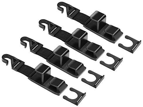 Xpassion Car Seat Hooks Car Headrest Hooks 4 Pack Vehicle Front Backseat Headrest Organizer Strong and Durable Hanger Storage for Handbags Purse Cloth Grocery Universal Car Headrest Bottle Holder