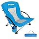 KingCamp Strand Liege Stuhl Camping Klapp Falt Sessel Niedrig Garten Stahl 136kg Royal Blue