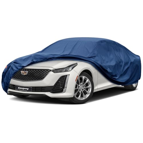 Image of Kaugung Heavy Duty Car Cover Custom Fit Cadillac CT5 CT5-V (2019-2025),Waterproof All Weather Resistant Outdoor Sun Rain Dust Snow Protection with Anti-Theft Lock.(USA Warehouse,Within 3-7 Days)