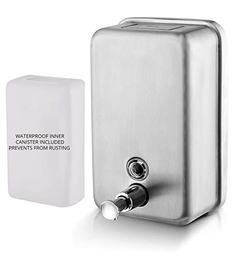 Commercial Wall soap Dispenser Mounted for Bathroom Mount Hand Commercial refillable sanitizer Highest Stainless Steel Grade 304