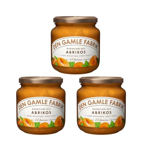 Den Gamle Fabrik Aprikosenmarmelade Dreierpack, 3x600g Gourmet Fruchtmarmelade