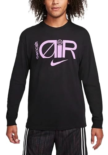 Nike Max90 T-shirt de basket-ball manches longues homme vêtement sport coton respirant