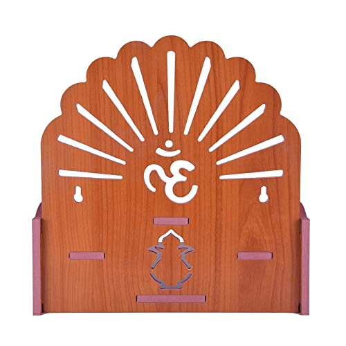 Krupasadhya Beautiful Wooden Plywood Mandir for Pooja Home Decoration Wall Hanging Beautiful Engineered Wood Home Temple Engineered Wood Home Temple 3