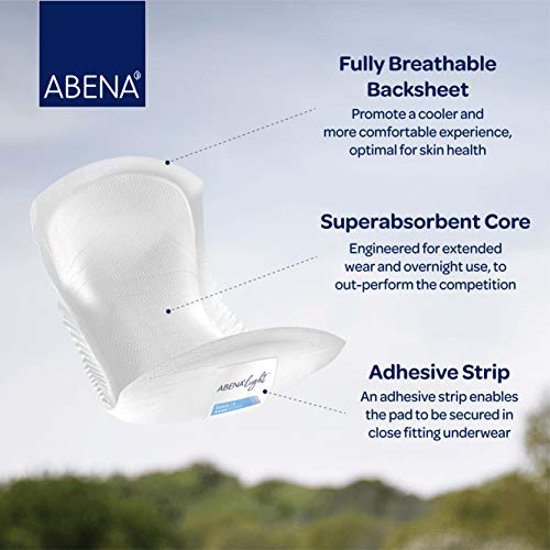 Abena Light Premium Incontinence Pads, (Sizes 0 To 4A) Size 1, 20 Count #TOP3
