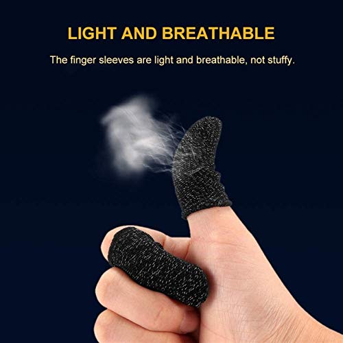 Xjxj Sweat Proof Gaming Finger Gloves, Touch Screen Game Controller Finger Cover For Android Ios Rheumatoid Arthritis Gloves (Color : Black) #TOP7