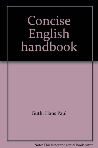Concise English handbook B0006CUAD4 Book Cover