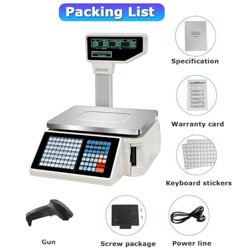 Báscula digital comercial con impresión y doble display miniatura 3