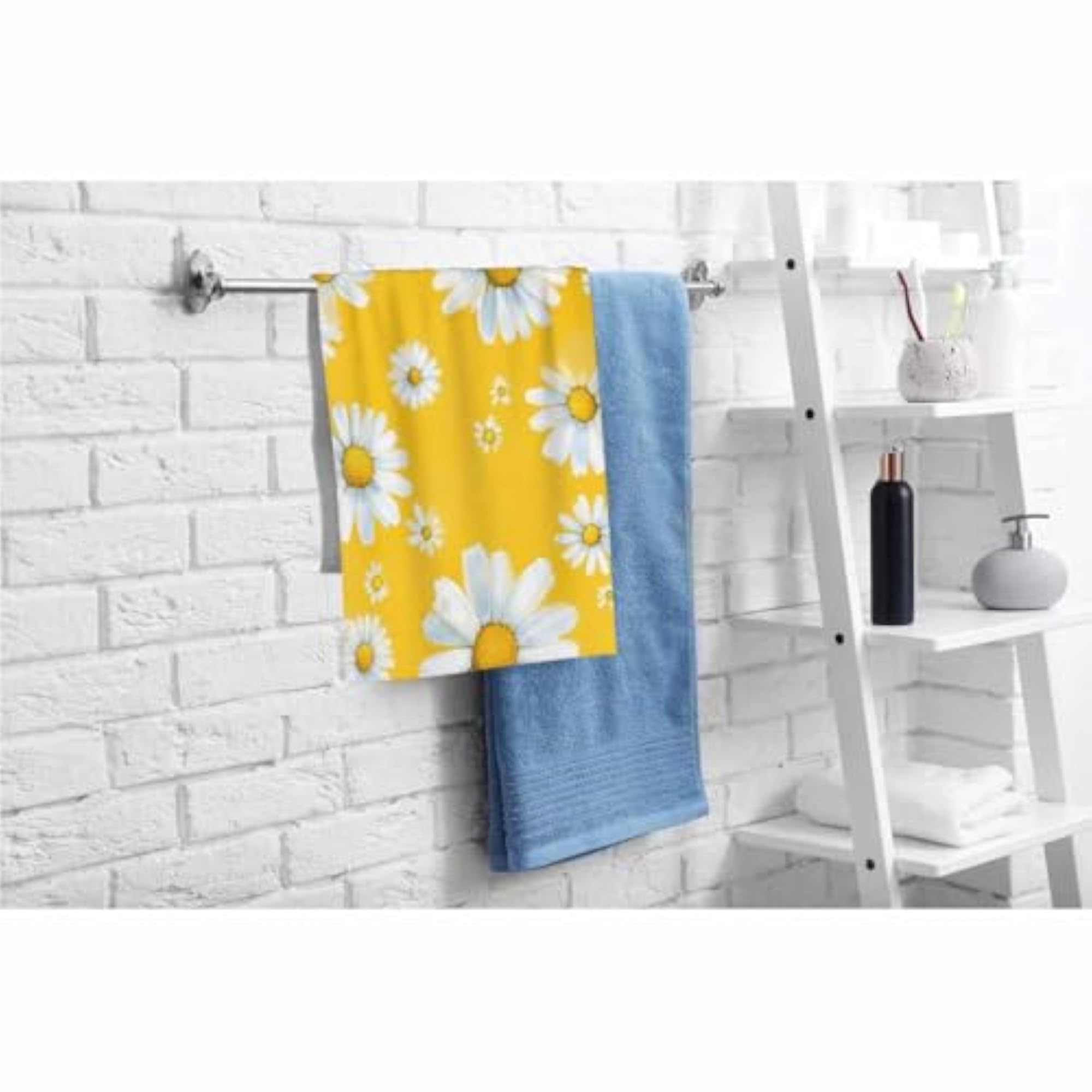 Daisy Chamomile Hand Towels, Soft Floral Washcloths