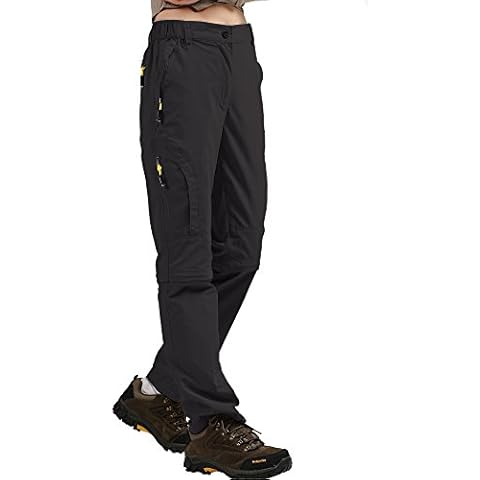 Jessie Kidden Walking Trousers Women Cargo Pants Waterproof Summer Lightweight Quick Dry Convertible Stretch Outdoor Casual UPF 50 Running Cycling Zip Off Capri #6601F-Black -32 (US 12) Cover