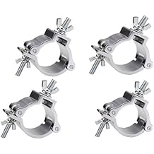 DragonX O-Clamp 4 Pack | Heavy Duty 2-Inch Lighting Truss Clamp, 220 lb Load Capacity | Professional Stage Light Clamps for DJ Lights, Moving Heads, Clubs & Theaters