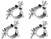 DragonX O-Clamp 4 Pack | Heavy Duty 2-Inch Lighting Truss Clamp, 220 lb Load Capacity | Professional Stage Light Clamps for DJ Lights, Moving Heads, Clubs & Theaters
