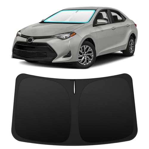 Image of INSAUTO Custom Fit Windshield Sun Shade for Toyota Corolla 2014-2019 | Foldable Front Window Sunshade Car Accessories, UV & Heat Reflector, Keeps Interior Cool, Includes Storage Bag