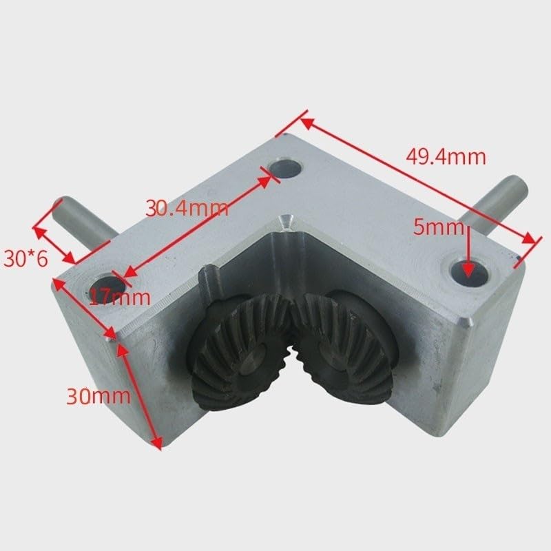 Angle Steering 90 Degree Miniature Spiral Bevel Gearbox 6mm 8mm 10mm Shaft 1:1 Transmission Ratio Spiral Bevel Gear Steering Commutator Driving Change(6mm)