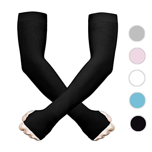 Achiou Arm Sun Sleeves UV Protection Cooling for Men Women Sunblock Protective