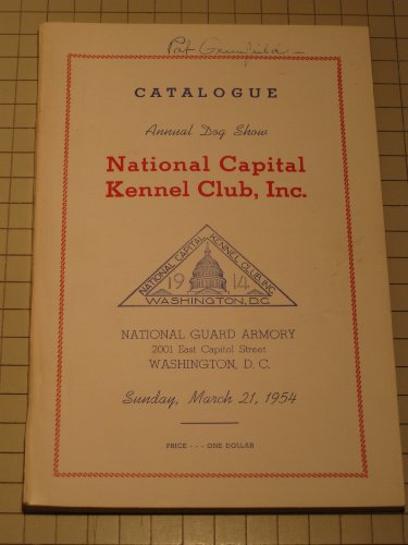 1954 National Capital Kennel Club Dog Show Catalogue