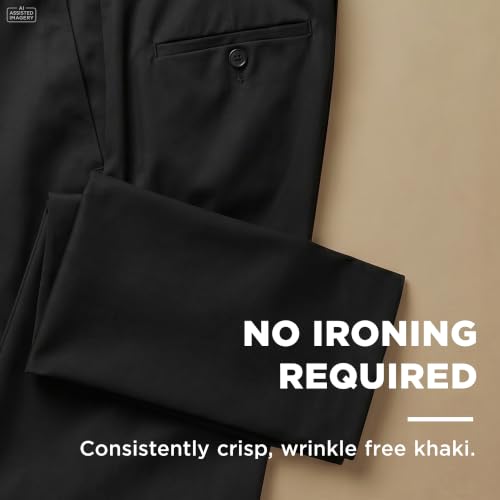 Image of Haggar Men's Classic Fit Premium No Iron Khaki Pant