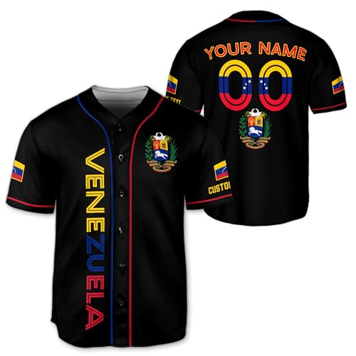 CHIARA CONTI11 Personalized Venezuela Baseball Jersey Men, Venezuela Jersey Men, Venezuela Soccer, Venezuela Jersey Baseball, 8