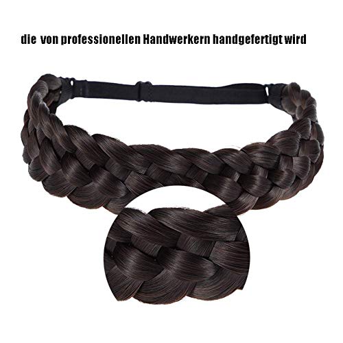 TOECWEGR Braided Hair Band, 5 Strands, Hair Scrunchie, Classic Chunky Elastic Synthetic Headband, Women's Beauty Accessories, B012 - Image 3