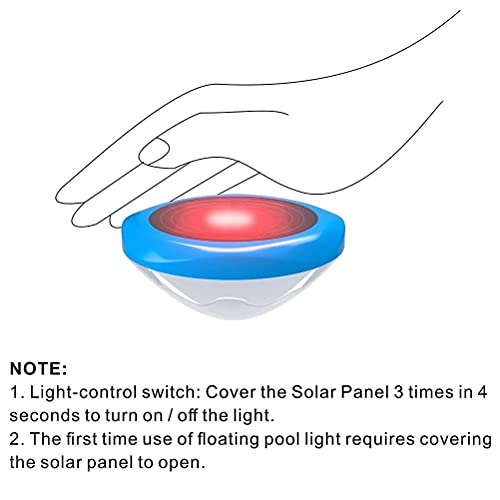 Gazaar Luz solar flutuante para piscina, luzes flutuantes para uso externo à prova d'água automatic