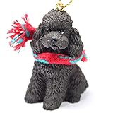 Poodle Sportcut Miniature Dog Ornament - Chocolate by Conversation Concepts