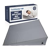Self-Inflating Bed Wedge Pillow | Lightweight for Travel | Wedge Pillow for Sleeping and Acid Reflux, Heartburn, and GERD Pillow (TWDPRO2, 22 Inch)
