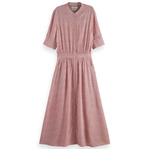 Image of Scotch & Soda 177252 Short Sleeve Midi Dress 34 Pink