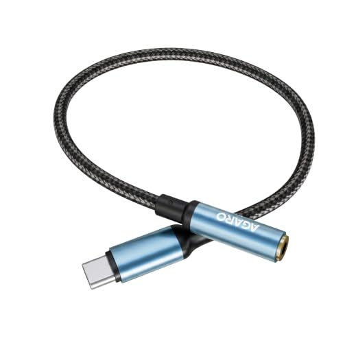 AGARO Type-C to 3.5mm Aux Female Converter with Built-in DAC, Hi-Res Durable Audio Adapter, Supports Mic & Calls, Compatible with iPhone 15 & above, Mobile, Laptops, Plug & Play USB-C to AUX Adapter