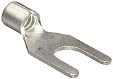 Morris Products 11512 Spade Terminal, Non Insulated, 22-16 Wire Size, #4 Stud Size (Pack of 100)