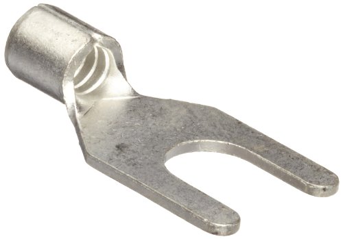 Morris Products 11512 Spade Terminal, Non Insulated, 22-16 Wire Size, #4 Stud Size (Pack of 100)