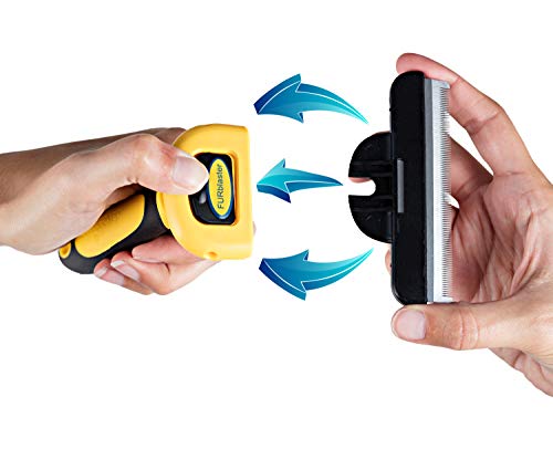 Dakpets Pet Grooming Brush Effectively Reduces Shedding By Up To 95% Professional Deshedding Tool For Dogs And Cats, Yellow #TOP2