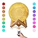 Produktbild Albrillo RGB LED Mond Lampe - 15cm 3D Mondlicht mit Remote & Touch Control, 16 Lichtfarben und dimmbar Nachtlicht, USB Wiederaufladbar als Deko und Geschenke, 12.5um Oberflächengenauigkeit