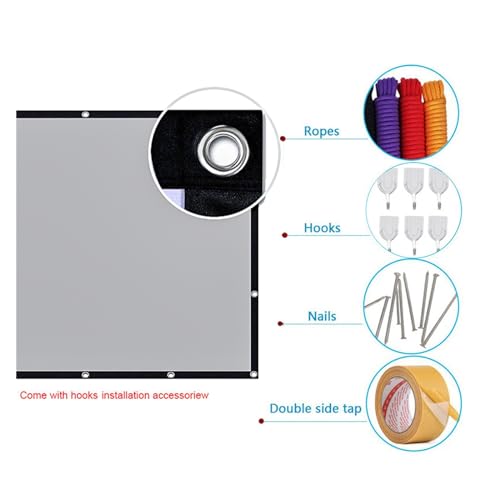 Pantalla de proyector 110 pulgadas cortina anti luz miniatura 3