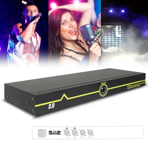 Professional Feedback Suppressor, Anti-Howling Audio Processor, Frequency Shift Amount 5HZ±1HZ, Status 150HZ-15KHZ, Sound Transmission Boost 5-14DB, for Performance Stage