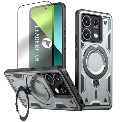 LEADERFISH y360°] cp X^htzfor Xiaomi Redmi Note 13 Pro 5G P[X MagSafeΉ +KXtB X^h XIG05 @\ wh~ }OZ[tΉ ČRMILKi POCO