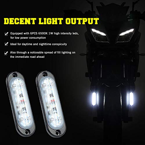 Chelhead Surface Mount Led Lights, Aluminium Base Led Backup Lights 6500K White Led Fog Lights Or Side Marker Indicator Lights Under Hood Compatible With Trucks Rtv Tralier Scooter Kawasaki 4Wheeler #TOP1