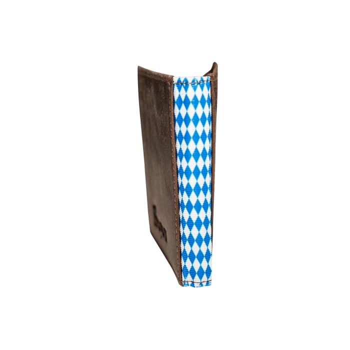 Hoamatkult Bayern Vintage Leder Geldtasche - Authentisches Bayerisches Design, RFID-Schutz, Vielseitige Fächer, Ideal für Alltag und Reisen