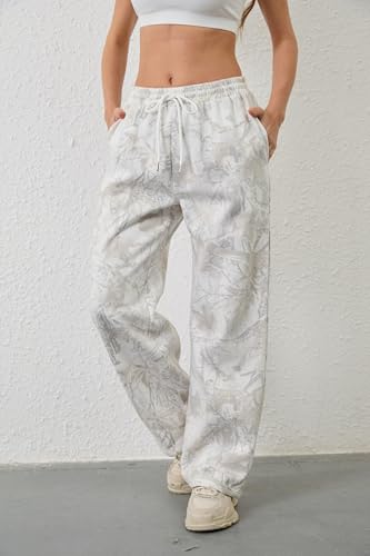 Camo Pants Women Baggy Fleece Y2K Camouflage Cargo Pants High Waisted Wide Leg Drawstring Jogger Sweatpants3