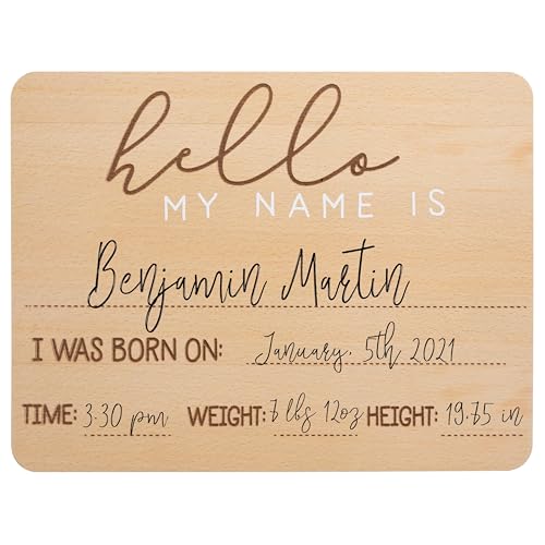 Pearhead Baby Welcome Sign, Gender-Neutral Hello Baby Arrival Pho...