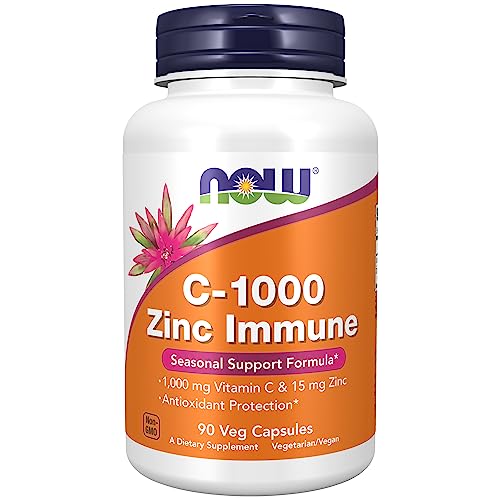 Now Supplements, C-1000 & Zinc Immune, Seasonal Support Formula*, Antioxidant Protection*, 90 Veg Capsules #TOP12