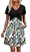Plus Size Hawaiian Dresses for Women Short Sleeve Loose V Neck Summer Dress Midi Beach Sundresses Tropical Vacation Outfits Fashion Clothing 3XL