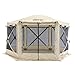 Clam Quick-Set Pavilion Portable Pop-Up Camping Gazebo Tent, 12.5 x 12.5 ft, Tan - 6-Sided Screen Shelter with Wind Panels, No-See-Um Mesh, Ground Stakes & Carry Bag, Outdoor Shade Canopy
