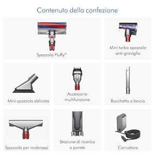 Dyson V11™ Fluffy aspirapolvere senza filo, 185 Airwatt, autonomia 60 minuti, tecnologia anti-groviglio, aspirapolvere per pavimenti e portatile