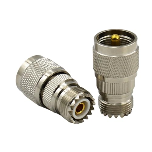 Double coupleur femelle UHF droit SO239 pour montage radio
